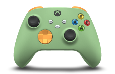 Manette sans fil Xbox - Body: Soft Green, D-Pads: Soft Orange, Thumbsticks: Carbon Black