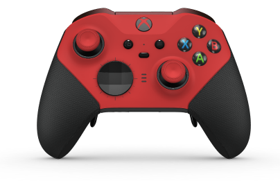 Xbox Elite Wireless Controller Series 2 - Core - Body: Pulse Red + Rubberised Grips, D-pad: Facet, Carbon Black (Metal), Back: Carbon Black + Rubberised Grips