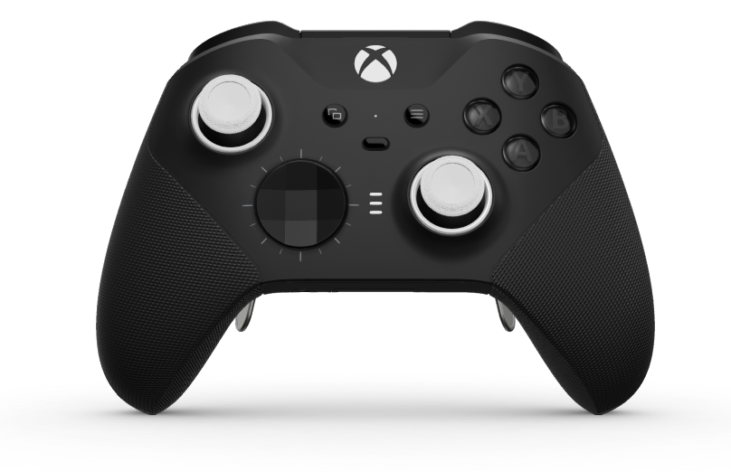 Manette sans fil Xbox Elite Series 2 - Core - Behuizing voorzijde: Carbonzwart + rubberen handvatten, D-pad: Facet, Carbon Black (Metal), Behuizing achterzijde: Carbonzwart + rubberen handvatten