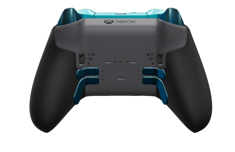 Xbox Elite Wireless Controller Series 2 - Core - Behuizing voorzijde: Stormgrijs + rubberen handvatten, D-pad: Gefacetteerd, astralpaars (metaal), Behuizing achterzijde: Stormgrijs + rubberen handvatten