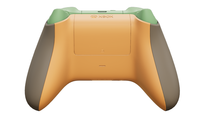 Mando inalámbrico Xbox - Korpus: Pustynny brąz, Pady kierunkowe: Delikatna zieleń, Drążki: Delikatny pomarańczowy