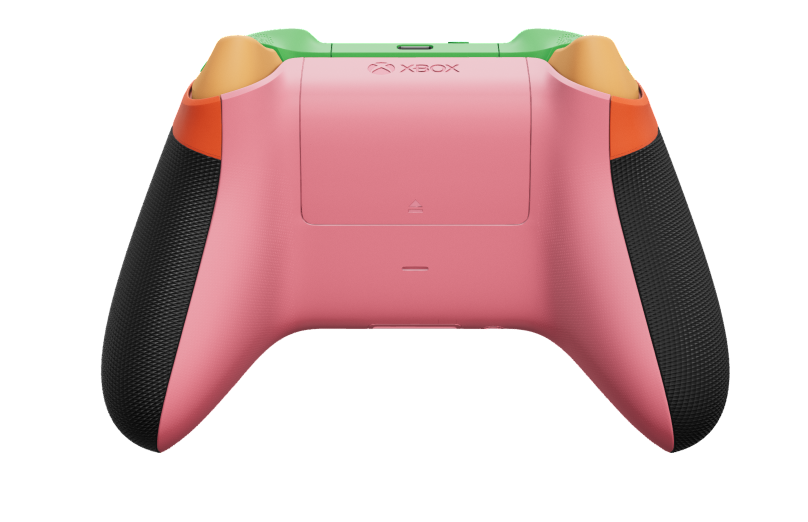Xbox Wireless Controller - Hoveddel: Flammekamu, D-blokke: Blød orange (metallisk), Thumbsticks: Gletsjerblå