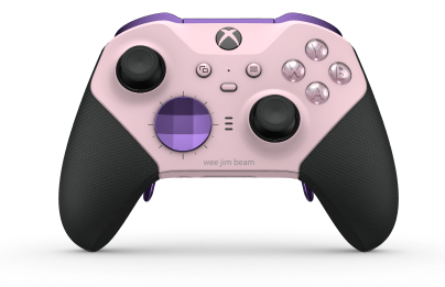 Xbox Elite Wireless Controller Series 2 - Core - Body: Soft Pink + Rubberized Grips, D-pad: Facet, Astral Purple (Metal), Back: Soft Pink + Rubberized Grips