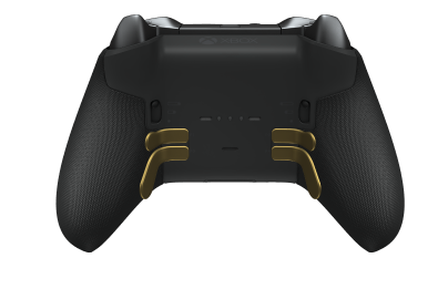 Xbox Elite Wireless Controller Series 2 - Core - Body: Carbon Black + Rubberized Grips, D-pad: Cross, Gold Matte (Metal), Back: Carbon Black + Rubberized Grips