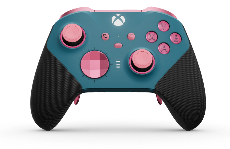 Xbox Elite Wireless Controller Series 2 - Core - Body: Mineral Blue + Rubberised Grips, D-pad: Facet, Deep Pink (Metal), Back: Mineral Blue + Rubberised Grips