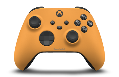 Xbox Wireless Controller - Text: Weiches Orange, Steuerkreuze: Carbon Black, Analogsticks: Carbon Black