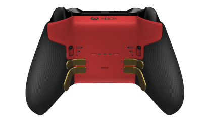 Xbox Elite Wireless Controller Series 2 - Core - Hoveddel: Pulse Red + Rubberized Grips, D-blok: Facet, Guldmat (metal), Bagside: Pulse Red + Rubberized Grips