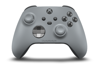 Xbox Wireless Controller - Framsida: Askgrå, Styrknappar: Stormgrå (metallic), Styrspakar: Askgrå