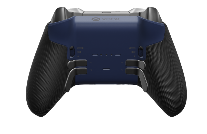 Xbox Elite Wireless Controller Series 2 - Core - Body: Midnight Blue + Rubberised Grips, D-pad: Facet, Storm Grey (Metal), Back: Midnight Blue + Rubberised Grips