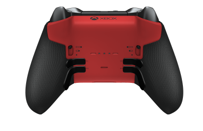 Xbox Elite Wireless Controller Series 2 - Core - Behuizing voorzijde: Pulsrood + rubberen handvatten, D-pad: Facet, Storm Gray (Metal), Behuizing achterzijde: Pulsrood + rubberen handvatten