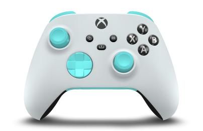 Xbox Wireless Controller - Body: Robot White, D-Pads: Glacier Blue, Thumbsticks: Glacier Blue