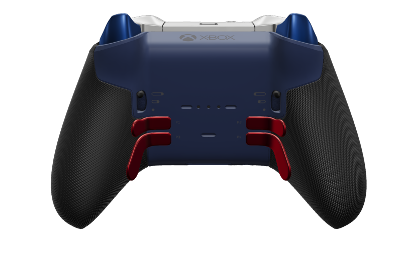 Xbox Elite Wireless Controller Series 2 - Core - Σώμα: Σκούρο μπλε + Λαβές από καουτσούκ, Πληκτρολόγιο κατεύθυνσης: Πολύπλευρο, έντονο ασημί (Μεταλλικό), Πίσω: Σκούρο μπλε + Λαβές από καουτσούκ