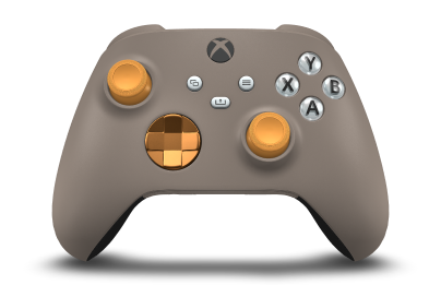 Xbox Wireless Controller - Body: Desert Tan, D-Pads: Soft Orange (Metallic), Thumbsticks: Soft Orange