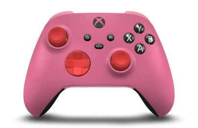Xbox 無線控制器 - Body: Deep Pink, D-Pads: Pulse Red, Thumbsticks: Pulse Red