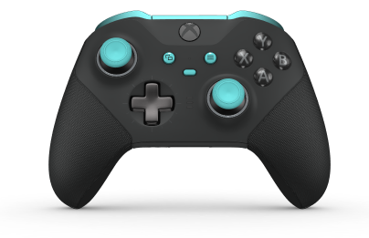 Xbox Elite Wireless Controller Series 2 - Core - Body: Carbon Black + Rubberized Grips, D-pad: Cross, Storm Gray (Metal), Back: Carbon Black + Rubberized Grips