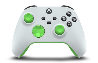 Xbox draadloze controller - Corps: Robot White, BMD: Velocity Green, Joysticks: Velocity Green