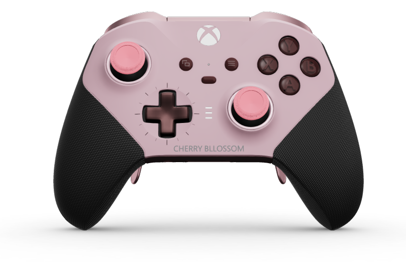Xbox Elite Wireless Controller Series 2 - Core - Corps: Soft Pink + poignées caoutchoutées, BMD: Plus, Garnet Red (métal), Arrière: Garnet Red + poignées caoutchoutées
