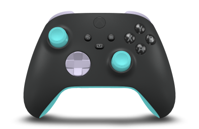 Xbox Wireless Controller - Body: Carbon Black, D-Pads: Soft Purple, Thumbsticks: Glacier Blue