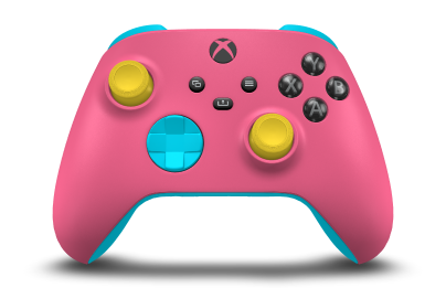 Xbox draadloze controller - Body: Deep Pink, D-Pads: Dragonfly Blue, Thumbsticks: Lightning Yellow
