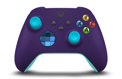 Xbox Wireless Controller - Corps: Astral Purple, BMD: Photon Blue (métallique), Joysticks: Dragonfly Blue