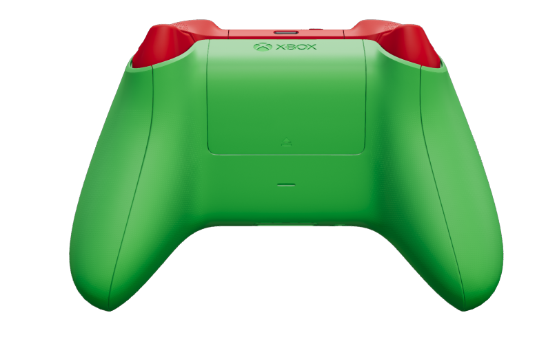 Xbox Wireless Controller - Text: Geschwindigkeitsgrün, Steuerkreuze: Nachtgrün (Metallic), Analogsticks: Pulse Red