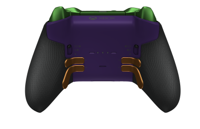 Xbox Elite Wireless Controller Series 2 – Core - Text: Astral Purple + Rubberized Grips, D-Pad: Facetten, Soft Orange (Metall), Zurück: Astral Purple + Rubberized Grips