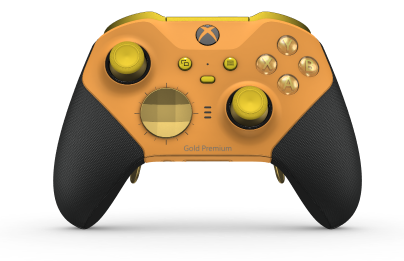 Xbox Elite Wireless Controller Series 2 - Core - Body: Soft Orange + Rubberized Grips, D-pad: Facet, Gold Matte (Metal), Back: Soft Orange + Rubberized Grips