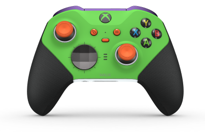 Xbox Elite Wireless Controller Series 2 - Core - Body: Velocity Green + Rubberized Grips, D-pad: Facet, Storm Gray (Metal), Back: Robot White + Rubberized Grips