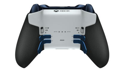 Xbox Elite Wireless Controller Series 2 - Core - Behuizing voorzijde: Shockblauw + rubberen handvatten, D-pad: Facet, Bright Silver (Metal), Behuizing achterzijde: Robotwit + rubberen handvatten