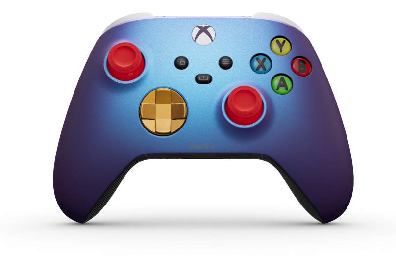 Xbox Wireless Controller - Corps: Stellar Shift, BMD: Soft Orange (métallique), Joysticks: Pulse Red
