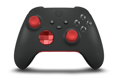 Xbox Wireless Controller - Body: Carbon Black, D-Pads: Pulse Red (Metallic), Thumbsticks: Pulse Red