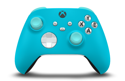 Xbox Wireless Controller - Korpus: Opalizujący błękit, Pady kierunkowe: Biel robota, Drążki: Lodowy błękit