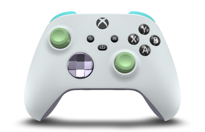 Xbox 無線控制器 - Body: Robot White, D-Pads: Soft Purple (Metallic), Thumbsticks: Soft Green