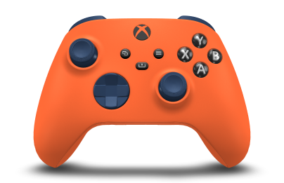 Xbox Wireless Controller - Body: Zest Orange, D-Pads: Midnight Blue, Thumbsticks: Midnight Blue
