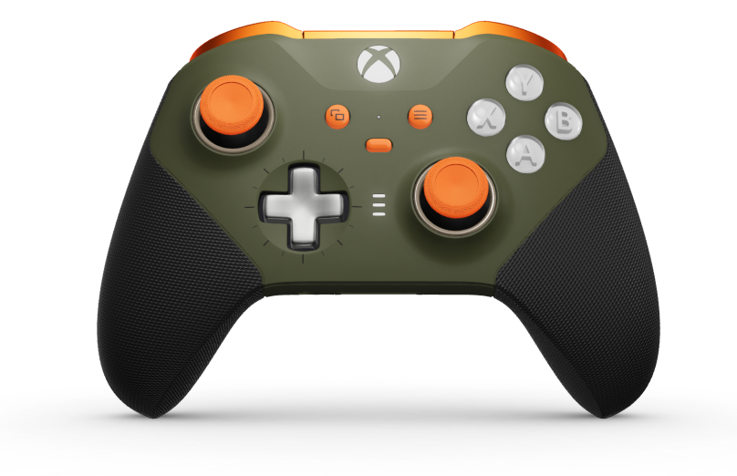 Xbox Elite Wireless Controller Series 2 - Core - Hoveddel: Nattegrøn + gummigreb, D-blok: Kryds, Lys sølv (metal), Bagside: Nattegrøn + gummigreb
