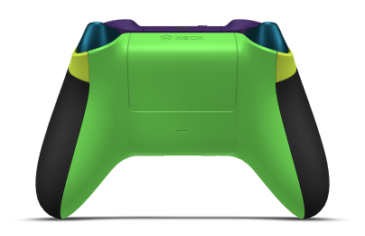 Xbox Wireless Controller - Framsida: Citrongul, Styrknappar: Dragonfly Blue (metallic), Styrspakar: Rymdlila