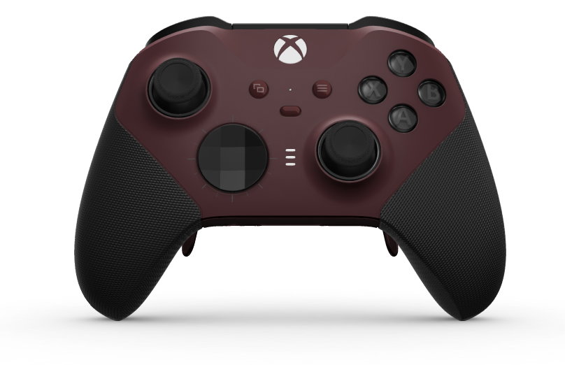 Xbox Elite Wireless Controller Series 2 - Core - Behuizing voorzijde: Granaatrood + rubberen handvatten, D-pad: Facet, Carbon Black (Metal), Behuizing achterzijde: Granaatrood + rubberen handvatten
