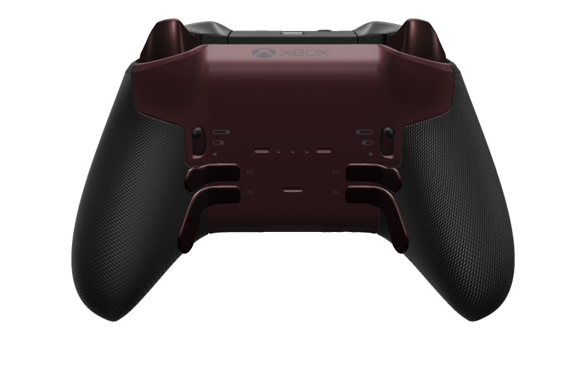 Xbox Elite Wireless Controller Series 2 - Core - Behuizing voorzijde: Granaatrood + rubberen handvatten, D-pad: Facet, Carbon Black (Metal), Behuizing achterzijde: Granaatrood + rubberen handvatten