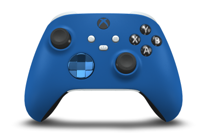 Xbox Wireless Controller - Body: Shock Blue, D-Pads: Photon Blue (Metallic), Thumbsticks: Carbon Black