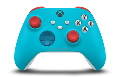 Xbox 무선 컨트롤러 - Corps: Dragonfly Blue, BMD: Mineral Blue, Joysticks: Pulse Red