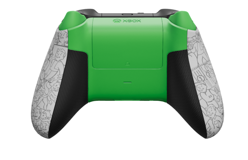 Xbox Wireless Controller - Hoofdtekst: Fallout, D-Pads: Velocity-groen (metallic), Duimsticks: Velocity-groen