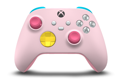 Xbox 무선 컨트롤러 - Hoveddel: Blød pink, D-blokke: Lyngul, Thumbsticks: Dyb pink