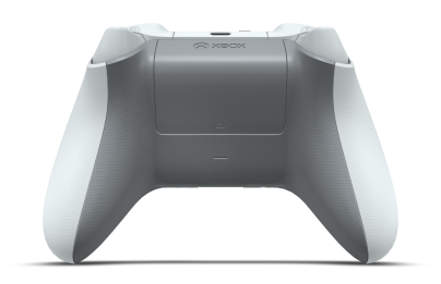 Controller with Robot White body, Ash Grey D-pad, and Ash Grey thumbsticks - back view
