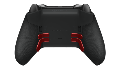 Xbox Elite Wireless Controller Series 2 - Core - Framsida: Pulse Red + gummerat grepp, Styrknapp: Kors, Storm Gray (Metall), Baksida: Carbon Black + gummerat grepp