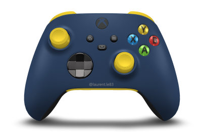 Manette sans fil Xbox - Body: Midnight Blue, D-Pads: Carbon Black (Metallic), Thumbsticks: Lighting Yellow