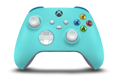 Xbox Wireless Controller - Body: Glacier Blue, D-Pads: Robot White, Thumbsticks: Robot White