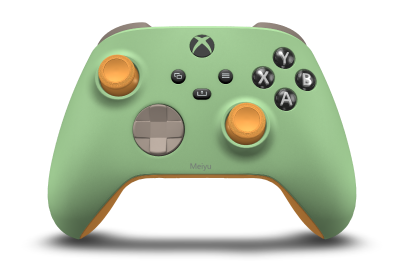 Xbox 無線控制器 - Body: Soft Green, D-Pads: Desert Tan, Thumbsticks: Soft Orange