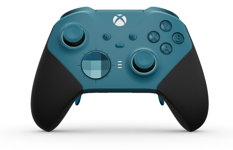 Xbox Elite Wireless Controller Series 2 - Core - Hoveddel: Mineralblå + gummigreb, D-blok: Facetteret, mineralblå (metal), Bagside: Mineralblå + gummigreb
