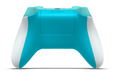Xbox Wireless Controller - 機身: 機器白, 方向鍵: 亮銀色 (金屬), 搖桿: 冰河藍