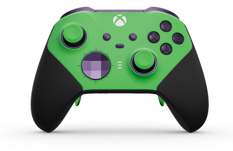 Xbox Elite Wireless Controller Series 2 - Core - Body: Velocity Green + Rubberised Grips, D-pad: Faceted, Astral Purple (Metal), Back: Astral Purple + Rubberised Grips